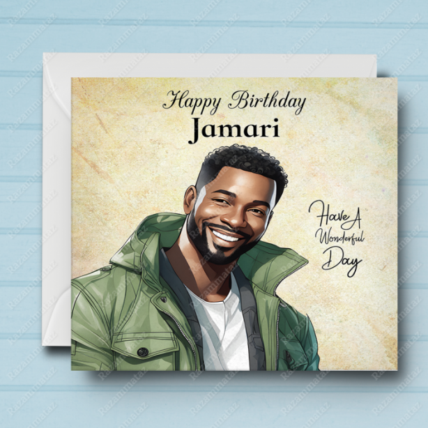 Black Man Birthday Card M